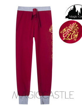 哈利波特 正版WD 霍格沃茨 红色运动纯棉休闲裤 有大码