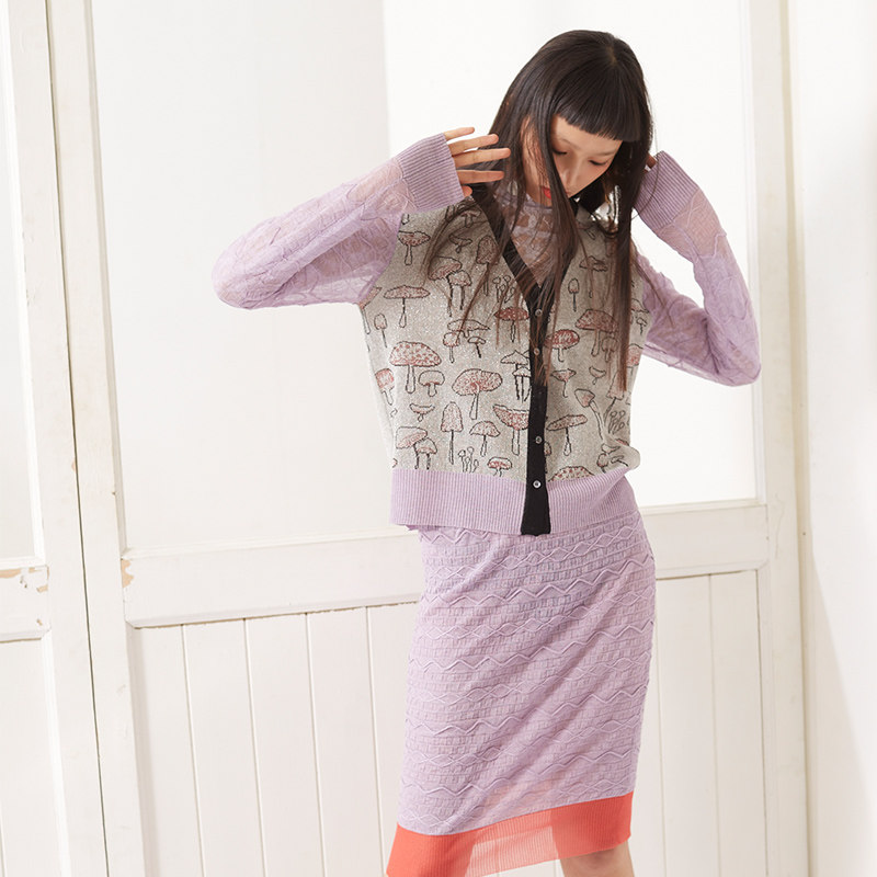 Independent designer brand LOU DE NANNAN Lavender Eyebrow three-dimensional Organization Half skirtin the Women's clothing/Boutique , Skirts  category - from Buy2taobao.com to provide professional Taobao agent buy service