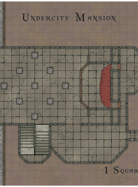 桌游驿站 玩家定制 DnD 5e 地城府邸 模组棋盘 TRPG 跑团地图