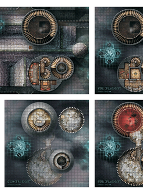 桌游驿站 DND 地下城跑团棋盘牌垫地图 史锤大诅咒 TRPG 模组合集