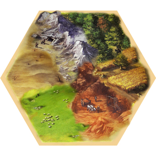 桌游驿站 玩家定制 [贴纸] 卡坦六边形地形岛屿 领土征服冒险旅行
