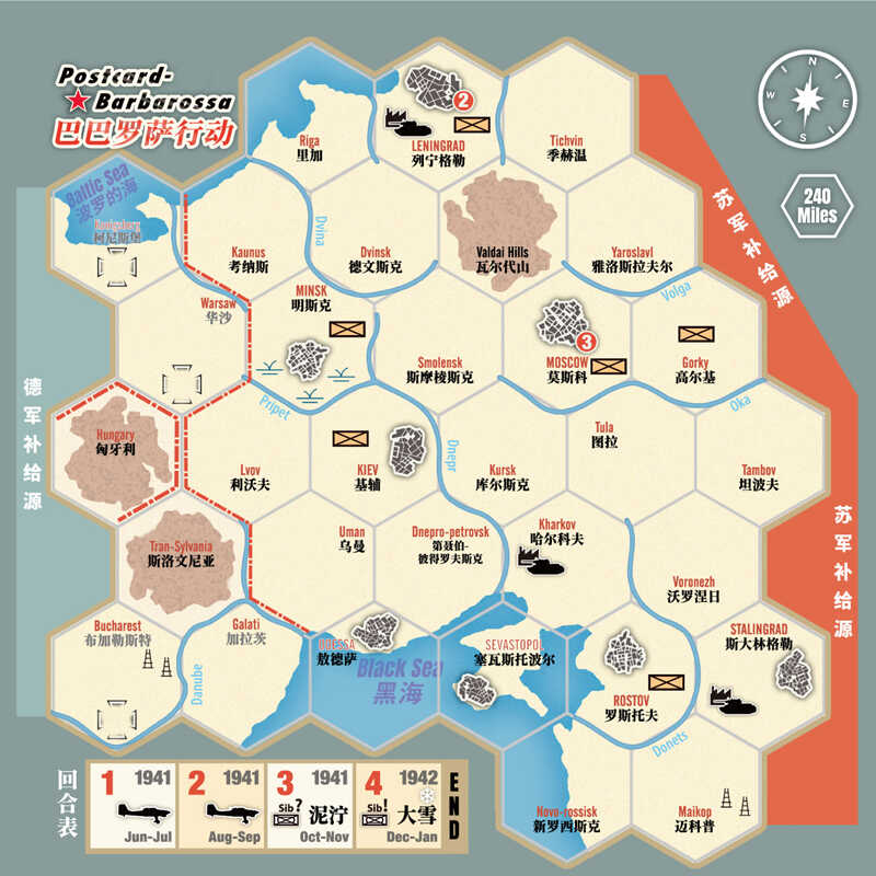 明信片二战军棋桌游驿站手办组件
