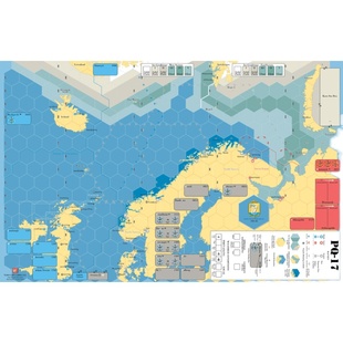 桌游驿站 北冰洋海战PQ-17 Arctic Naval 二战兵棋盘牌垫地图定制