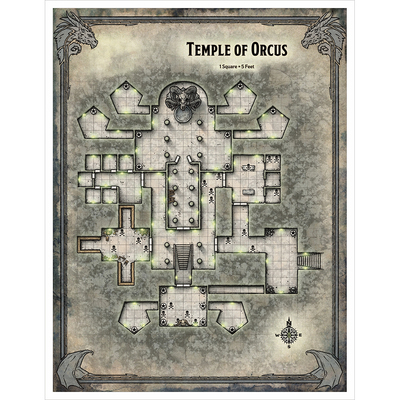 桌游驿站 DnD 5E 巨龙迷城 Temple of Orcus 跑团棋盘RPG地图组件