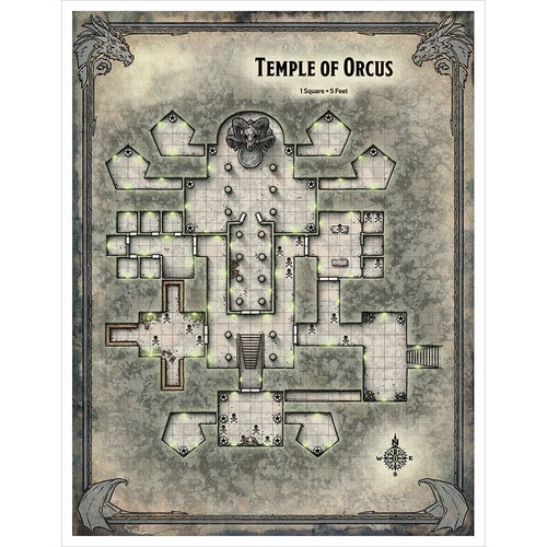 桌游驿站 DnD 5E 巨龙迷城 Temple of Orcus 跑团棋盘RPG地图组件