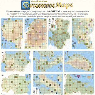 桌游驿站 Carcassonne Maps 卡卡颂城扩展版棋牌鼠标薄垫罗盘地图
