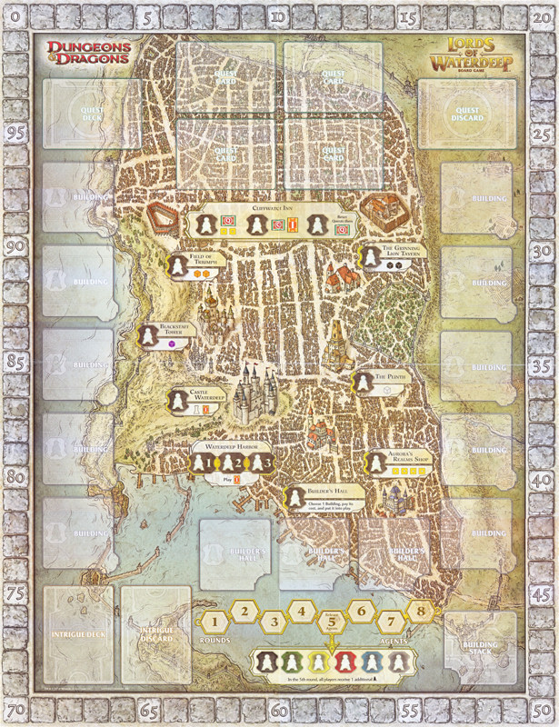 桌游驿站 Lords of Water Deep [棋盘] 深水城主牌垫跑团战棋定制