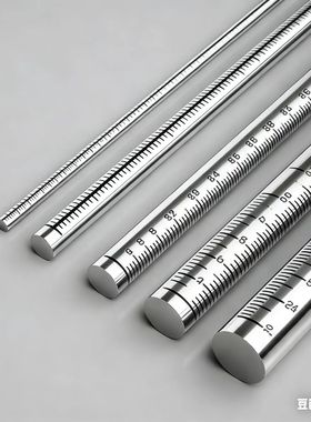 带刻度不锈钢光轴镀铬轴圆柱深度量尺油测量尺支柱 FGSTN RCY81