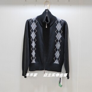 拉链简约开衫 2025秋立领长袖 外套上衣 针织衫 茜茜羽3455莱赛尔女装