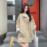 新款主推韩系中长款风衣外套603-p170-k269，女装风衣，2C062