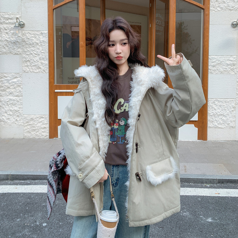 主推新款-90绒中长款羽绒服宽松小个子毛毛外套880-p325-k489,女装羽绒服,2C062