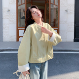 新款大货已出宽松韩系短款风衣外套618-p145-k239，女装短外套，2C062