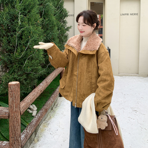 主推新款-短款羽绒服宽松小个子皮毛外套877-p255-k389图片