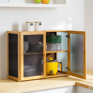 碗柜家用厨房台面透气纱窗小菜柜储物餐边柜简易橱柜调味料置物架