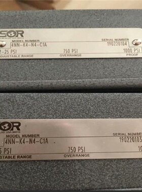 美国索尔SOR压力开关 9NN-K5-N4-F1A-TTX371 54NN-K118-M4-B1A-X