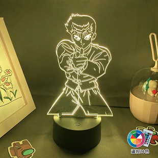 幽游白书周边浦饭幽助手办藏马飞影摆件机箱装饰卧室电竞氛围夜灯