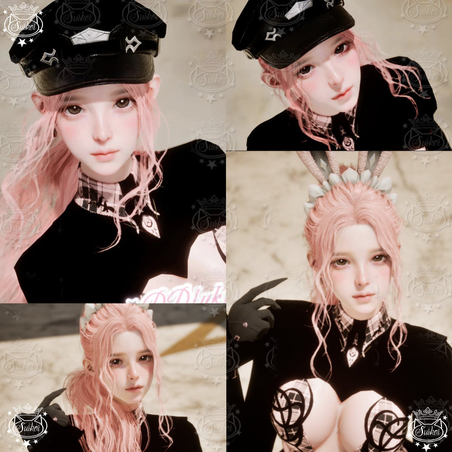 秒发【粉萌御】永恒之塔捏脸女AION2天族魔族国服台服国际服