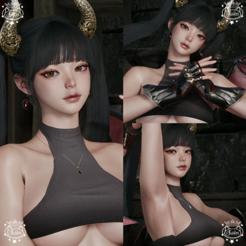 韩服捏脸【Boba】永恒之塔2捏脸女AION2韩服数据天魔族台服stam服