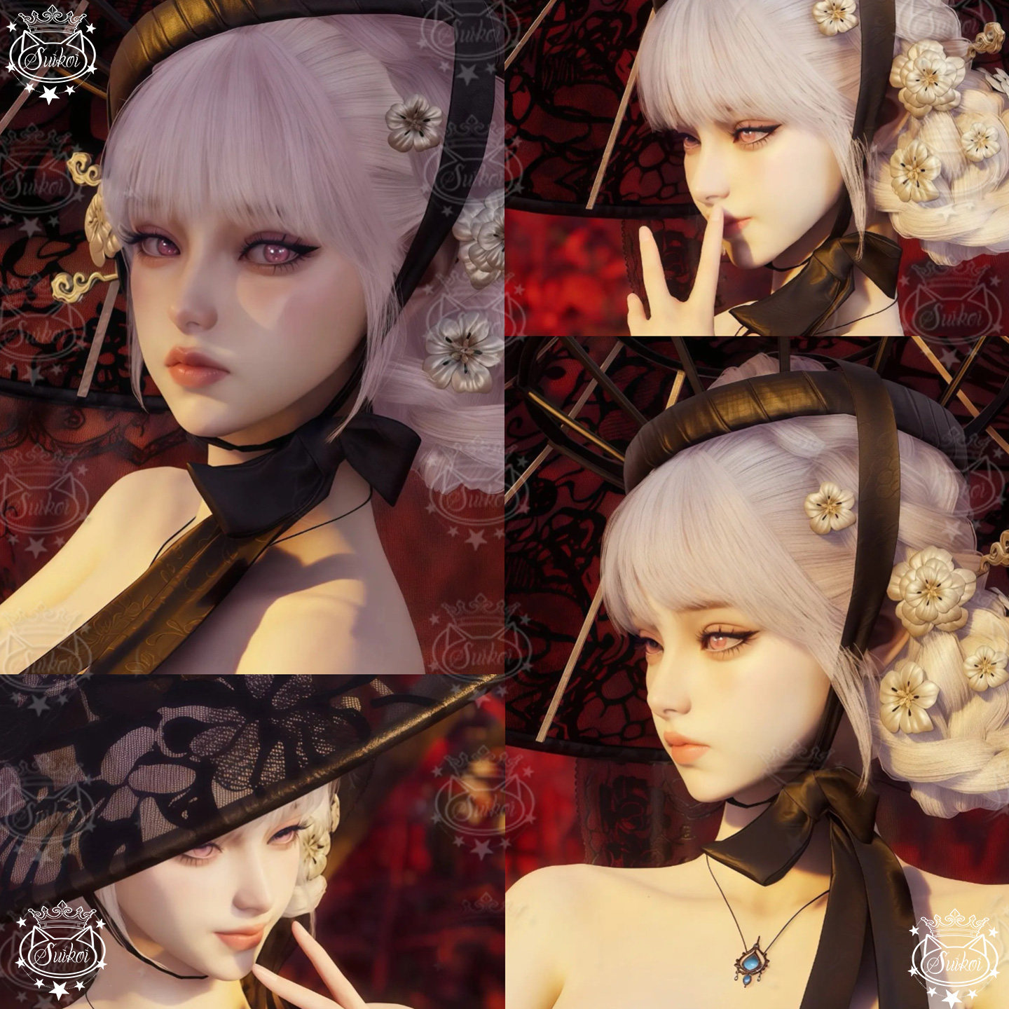 秒发【妖妃】永恒之塔2捏脸女 绯夜 天族魔族台服国服韩服通用