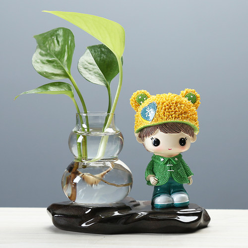 四季植物玻璃透明水养室内桌面