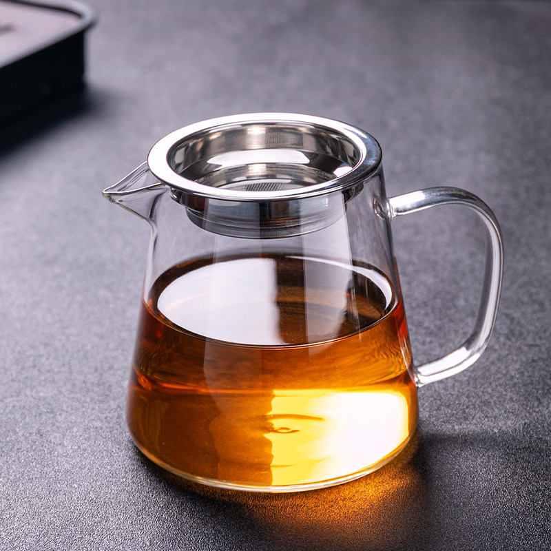 日本加厚公道杯玻璃茶滤一体套装耐热分茶器大号茶壶茶海功夫茶具