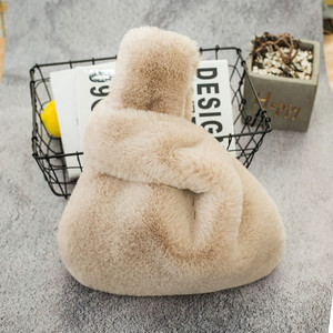 仿獭兔毛手提背心包