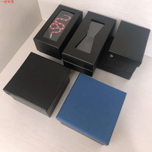 Галстук, элитная коробка, универсальная черная упаковка, подарок на день рождения, делается под заказ, с печатью вашего логотипа