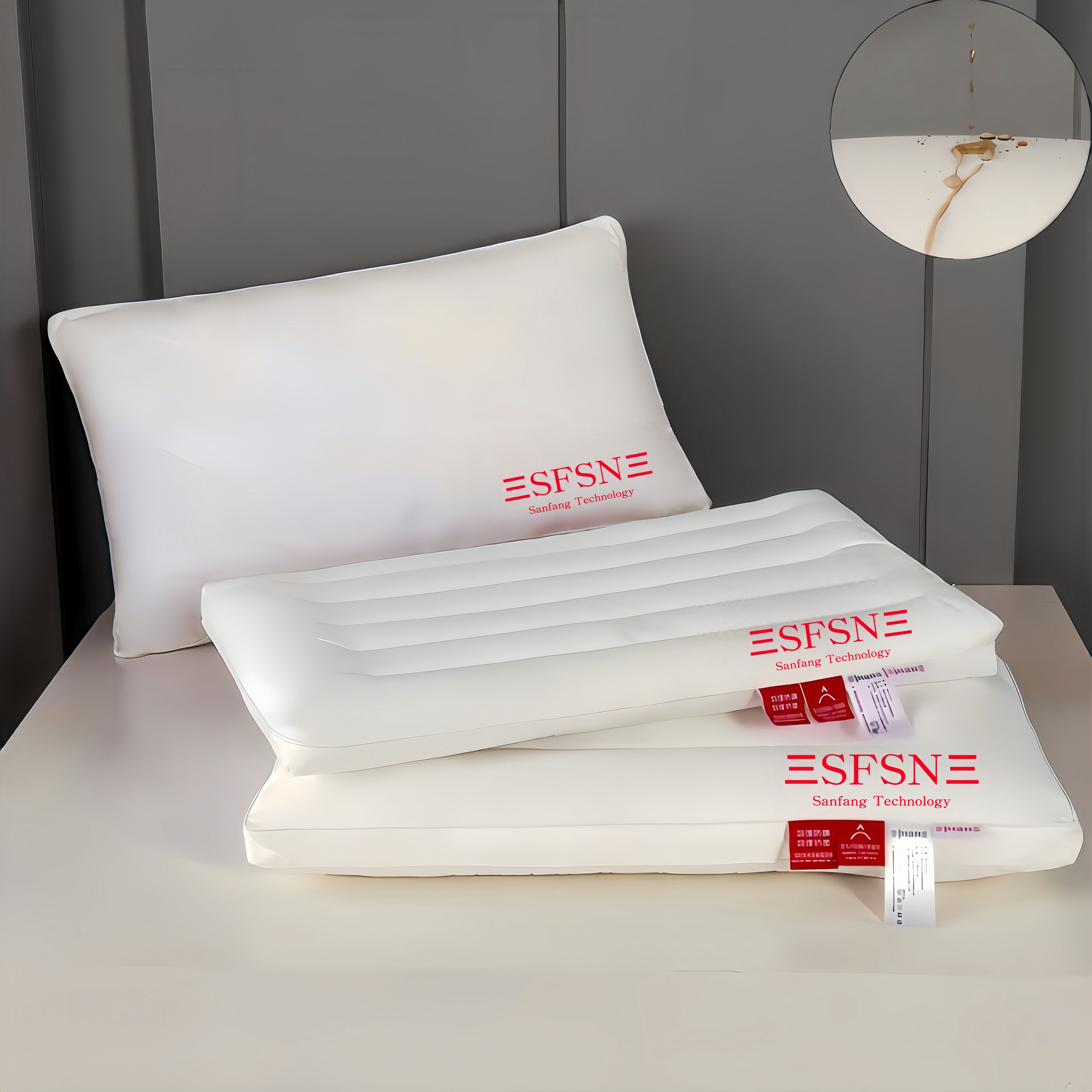 颈安枕芯全棉枕头面料三防五星级酒店枕护颈成人软枕SFSN二代pro