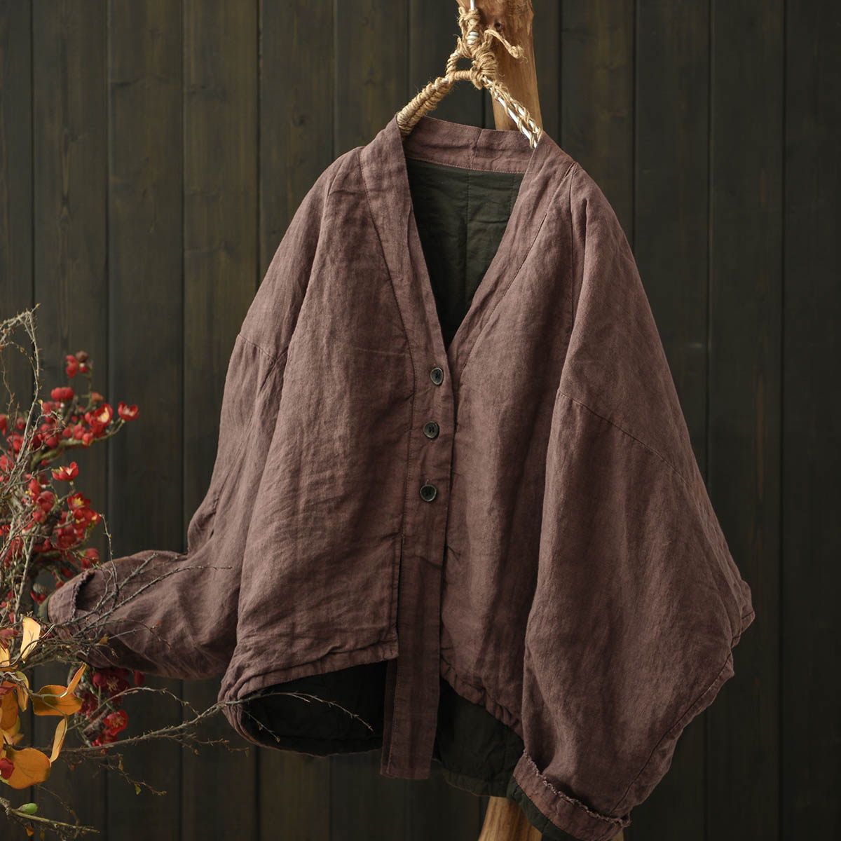 默念砂洗亚麻脏洗做旧夹棉上衣外套女冬季短款V领蝙蝠型棉衣棉服,女装/女士精品,棉衣/棉服,淘宝优惠券,粉丝福利购,淘宝优惠卷