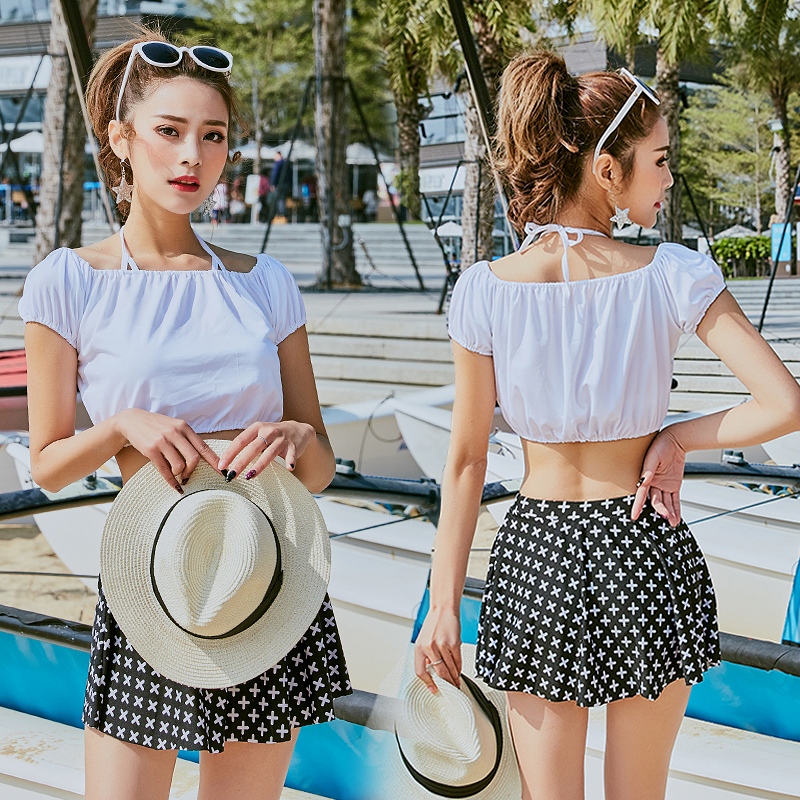 2019新款比基尼游泳衣韩版修身分体三件套带钢托大小胸聚拢女泳装|msdalam kategori sukan/Yoga/kecergasan/bekalan peminat, berenang, Bikini - dari Buy2taobao.com untuk memberikan perkhidmatan ejen Taobao profesional membeli