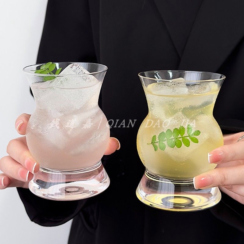 ins风小众设计糖果玻璃杯高级感果汁杯简约茶杯鸡尾酒杯气泡水杯,餐饮具,玻璃杯,淘宝优惠券,粉丝福利购,淘宝优惠卷