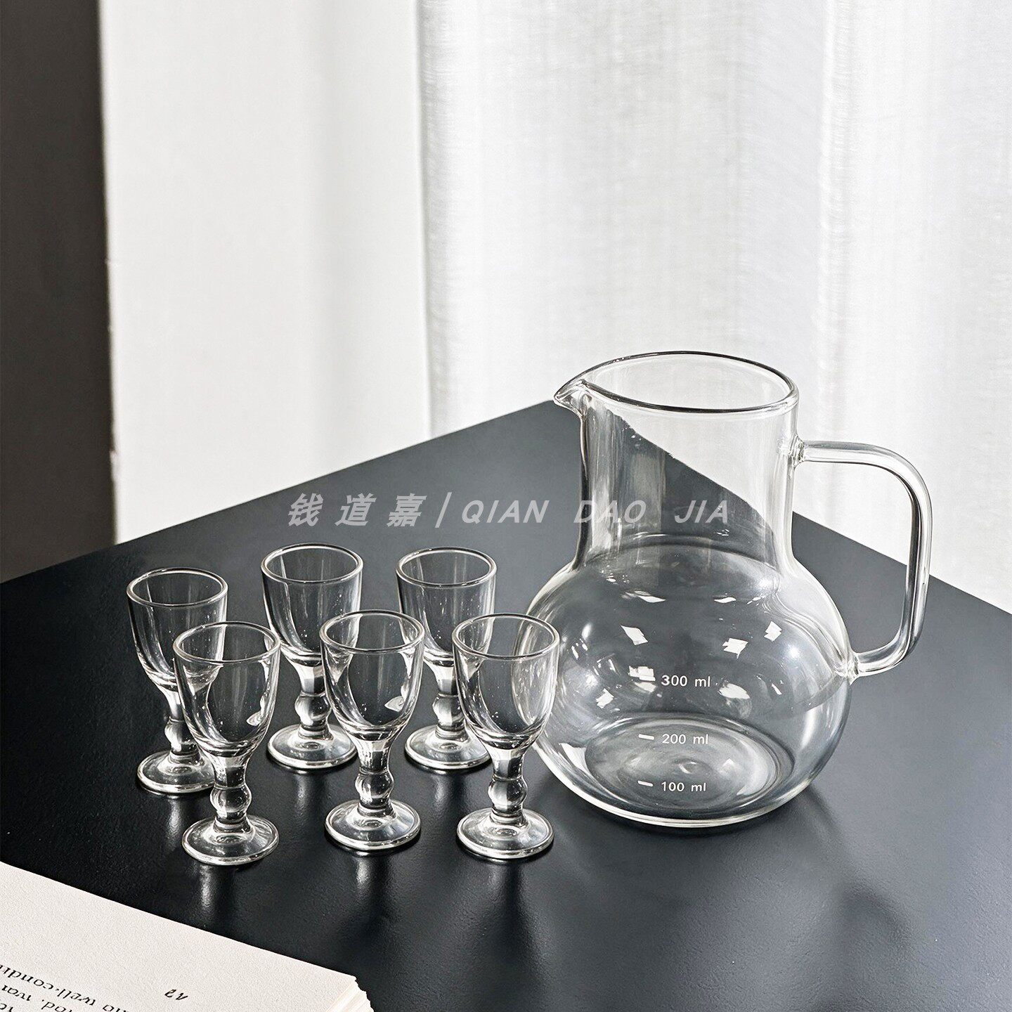 钱道嘉家用待客白酒杯分酒器套装