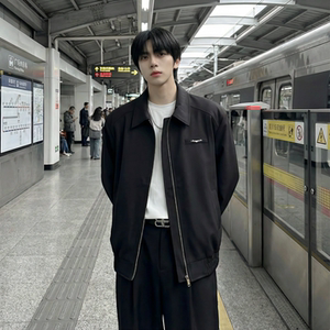 现货棒球领短款夹克高级感美式垫肩外套 HJ7727-P90 X149图片