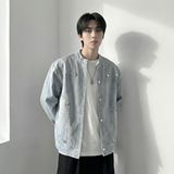 现货2026飞行夹克外套春秋薄款痞帅街头潮牌立领上衣DK568-P118，男装夹克，星座1017