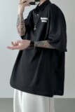 夏季华夫格短袖t恤男Polo衫宽松百搭半袖体恤衫1017-TX8311-P40，男装T恤，星座1017