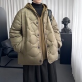 假两件连帽棉服男冬季潮牌轻薄外套M3522-P148，男装棉衣，星座1017
