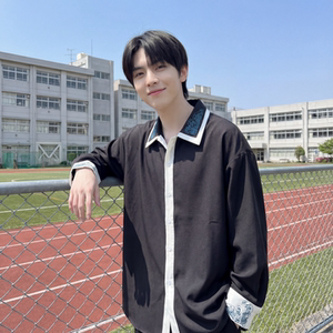 现货潮衬衫小众刺绣长袖衬衣新中式情侣外套 DY877-P68，男装衬衫，星座1017