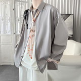 现货长袖衬衫男潮流帅气港风高级感情侣衬衣FC33-P55，男装衬衫，星座1017