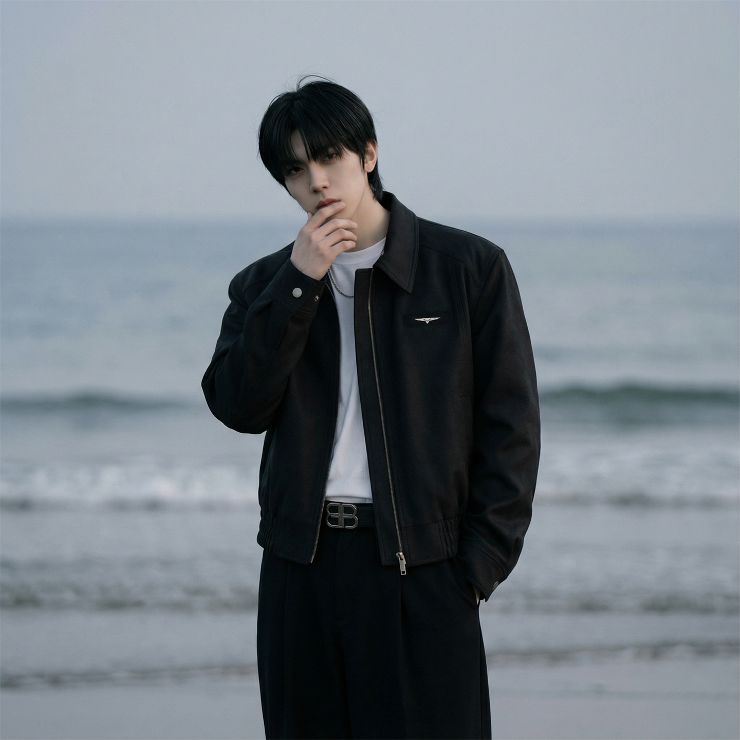 现货2025棒球领短款夹克高级感美式垫肩外套HJ7727-P90X149，男装夹克，星座1017