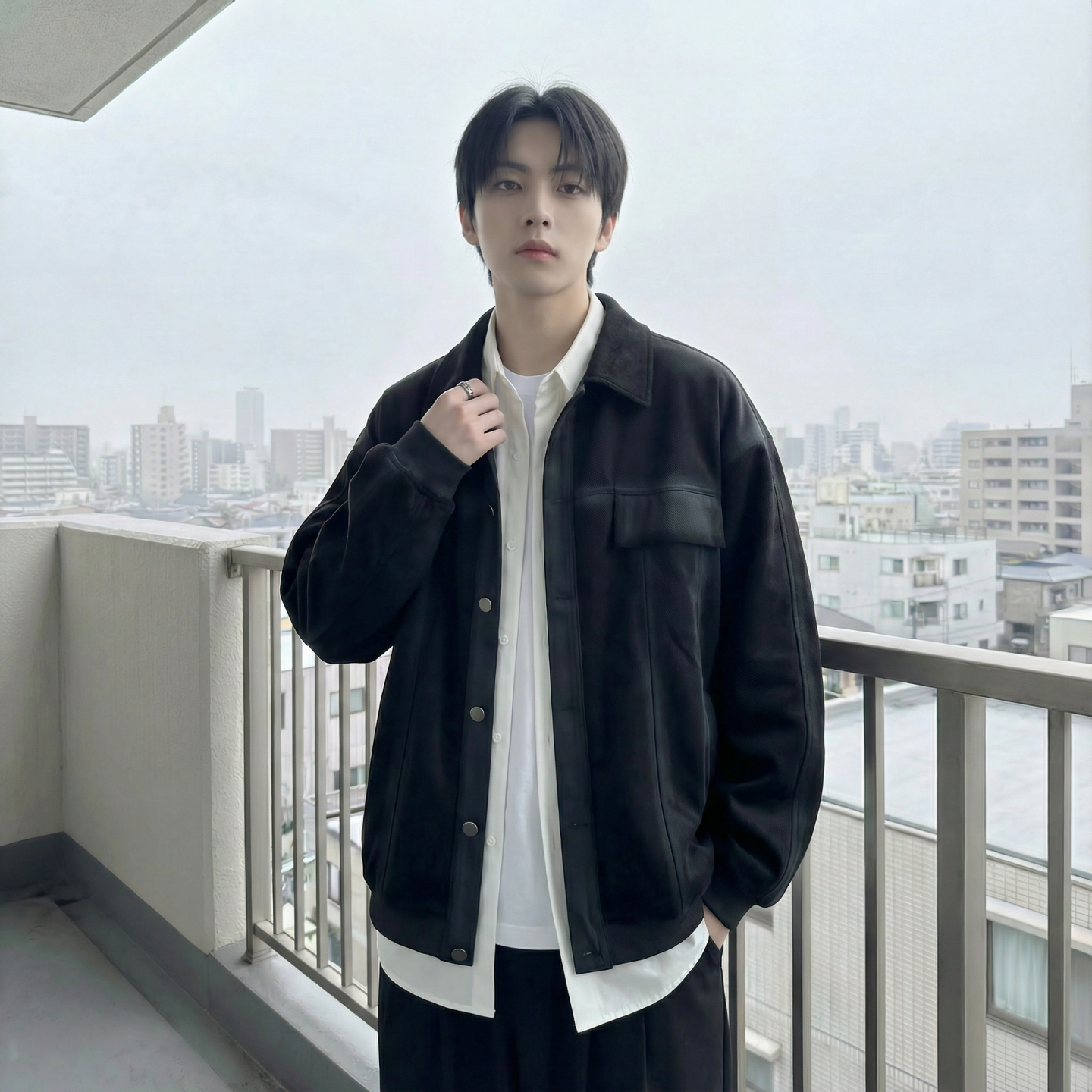 现货2026春季工装休闲夹克高级感牛仔外套JK11-P100,男装工装外套,星座1017