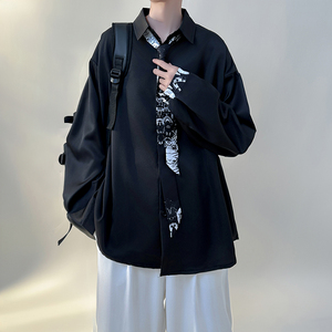 现货英伦长袖衬衫男潮流帅气港风高级感情侣衬衣 CF33-P55，男装衬衫，星座1017