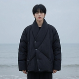 现货棉服男款新中式男装高级感无领设计外套W0845-P110控138，男装棉衣，星座1017