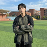 现货休闲百搭撞色拼接棒球服美式复古夹克JK830-P80，男装夹克，星座1017