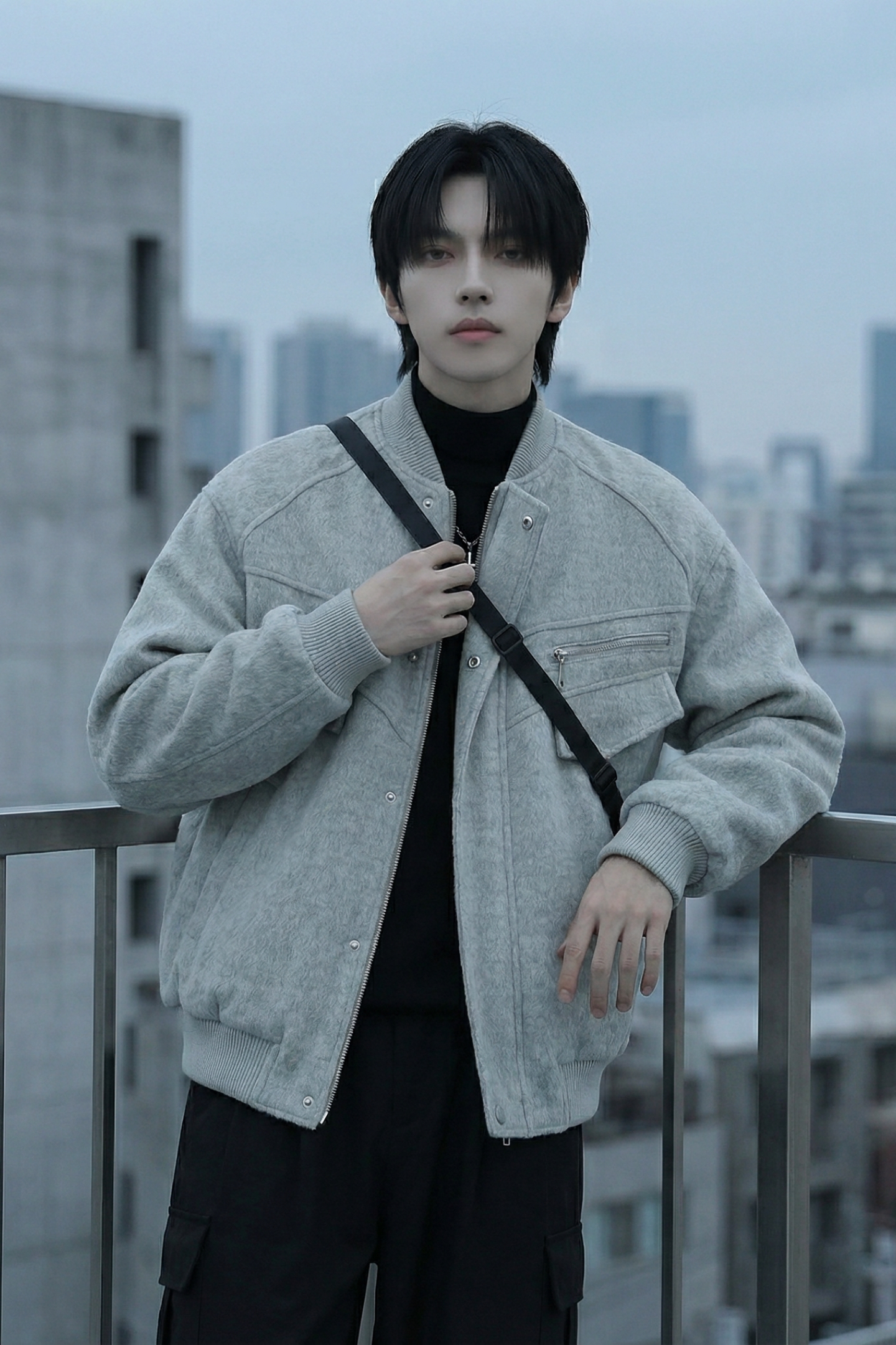 现货美式毛呢夹克棉服加厚高级痞帅夹棉棒球服短款外套Q955-P138,男装夹克,星座1017