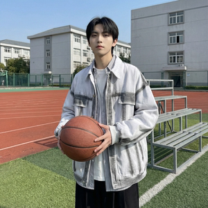 现货 2026春季工装休闲夹克高级感牛仔外套 JK11-P100，男装工装外套，星座1017