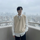 现货假两件长袖衬衫宽松衬衣港风休闲百搭上衣GK25-P58，男装衬衫，星座1017