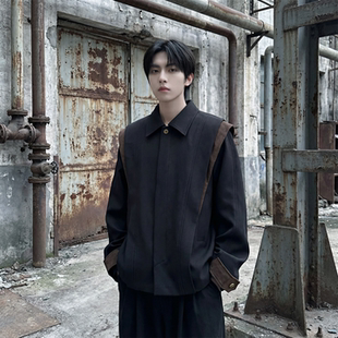 JK905 飞肩撞色夹克外套男设计感痞帅上衣 P108 春季 现货新款