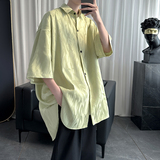 夏季短袖休闲衬衫痞帅七分袖衬衣CS505-P40，商品下架区，星座1017