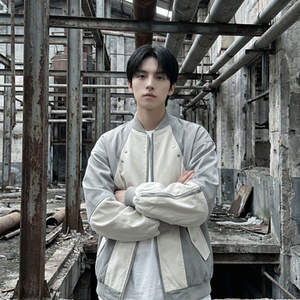 现货休闲百搭撞色拼接棒球服美式复古夹克JK830-P80