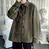 港风宽松汉服唐装打底风长袖衬衫DS64-P60，男装T恤，星座1017